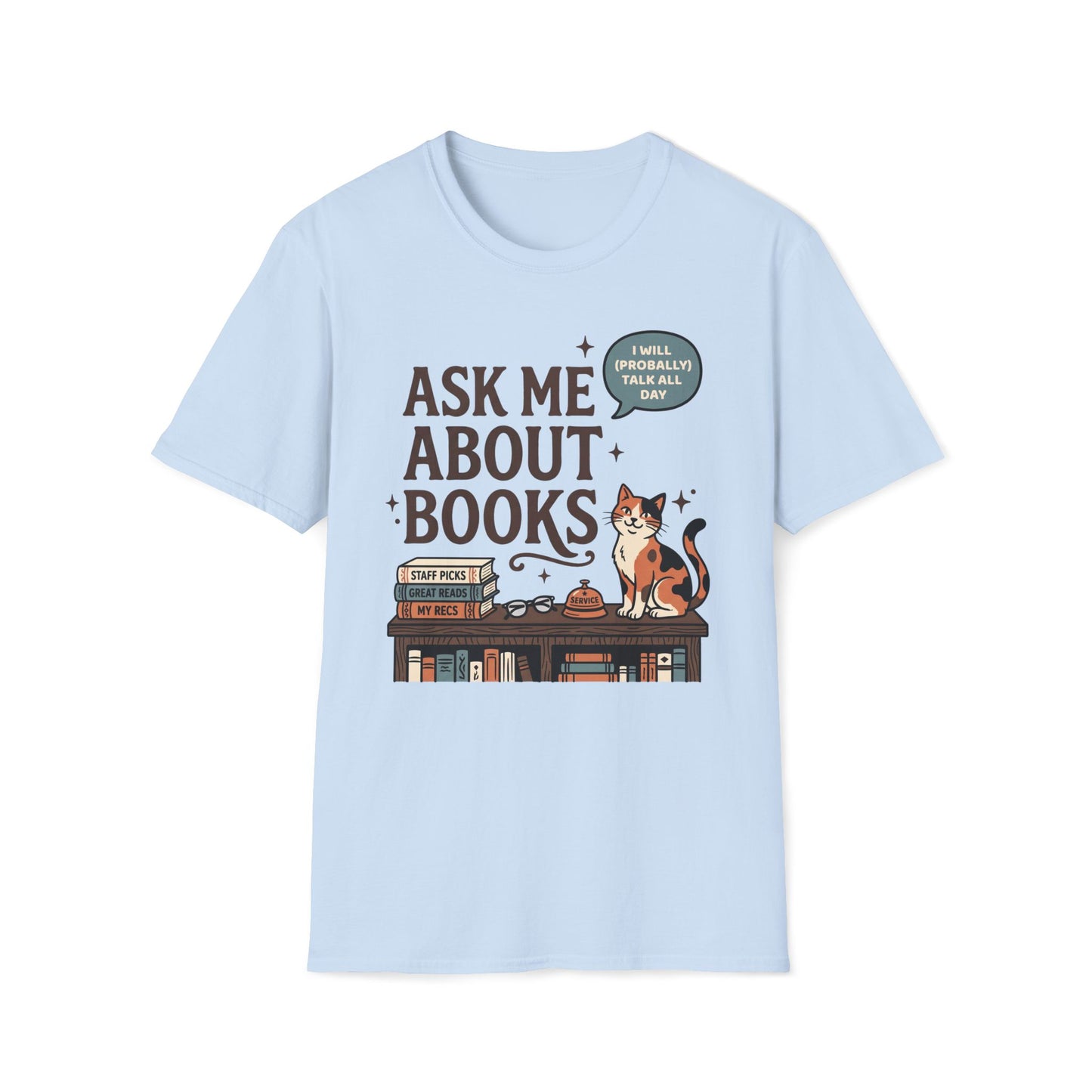 Ask Me About Books T-Shirt