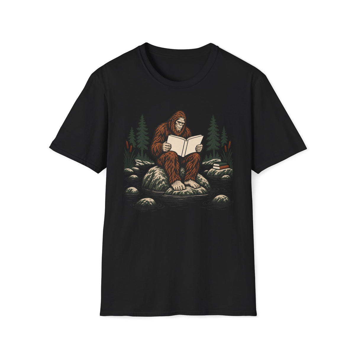 Bigfoot Reading T-Shirt