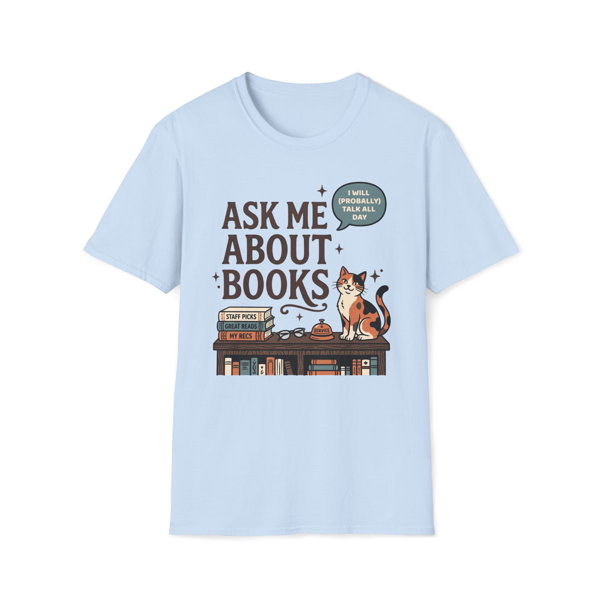Ask Me About Books T-Shirt