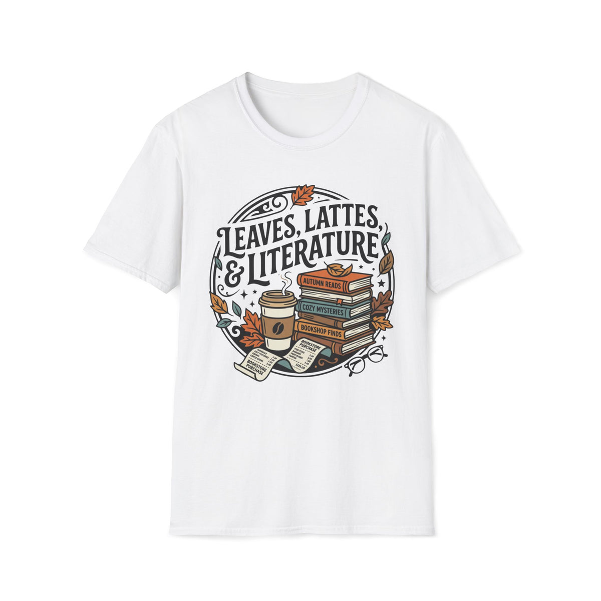 Leaves, Lattes & Literature T-Shirt