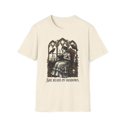 She Reads In Shadows T-Shirt