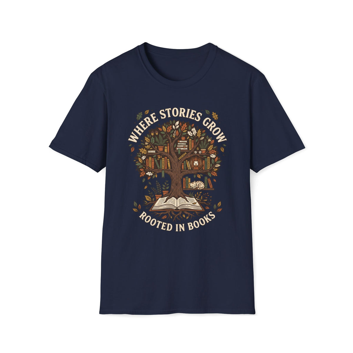 Where Stories Grow Rooted In Books T-Shirt