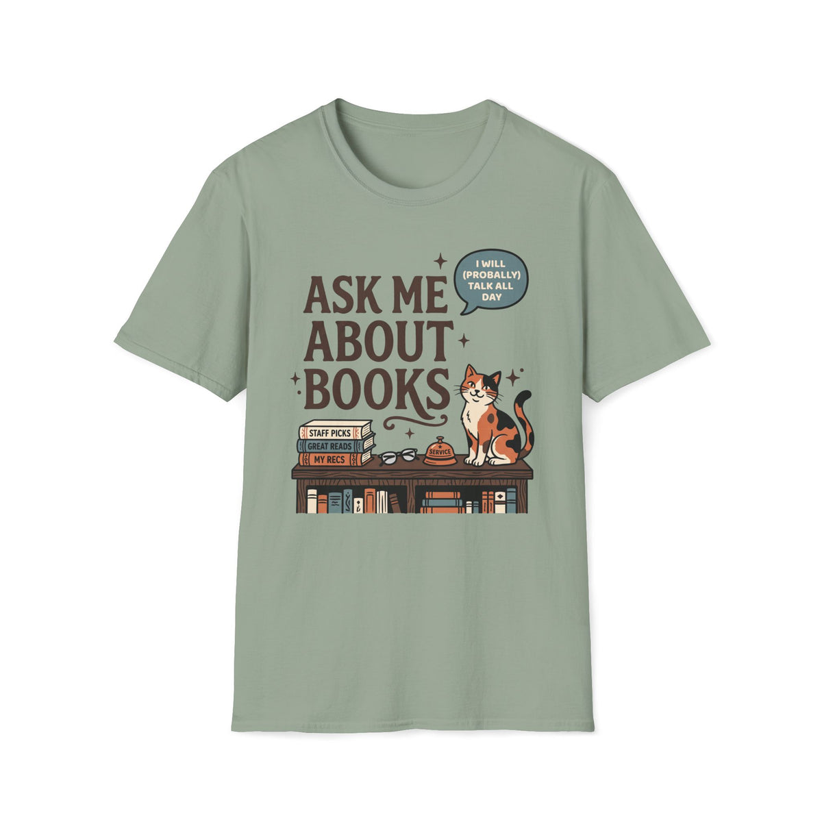 Ask Me About Books T-Shirt