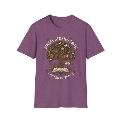 Where Stories Grow Rooted In Books T-Shirt
