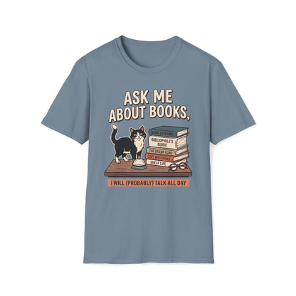 Ask Me About Books T-Shirt
