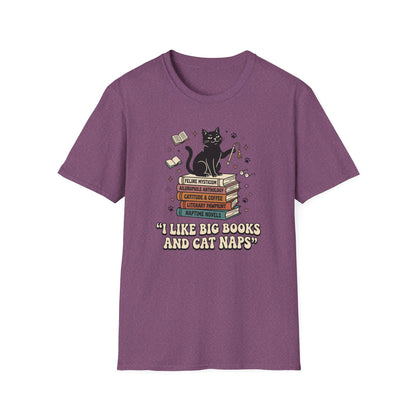 I Like Big Books And Cat Naps T- Shirt
