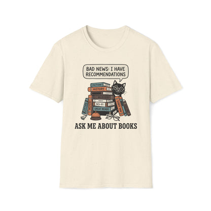 Ask Me About Books T-Shirt