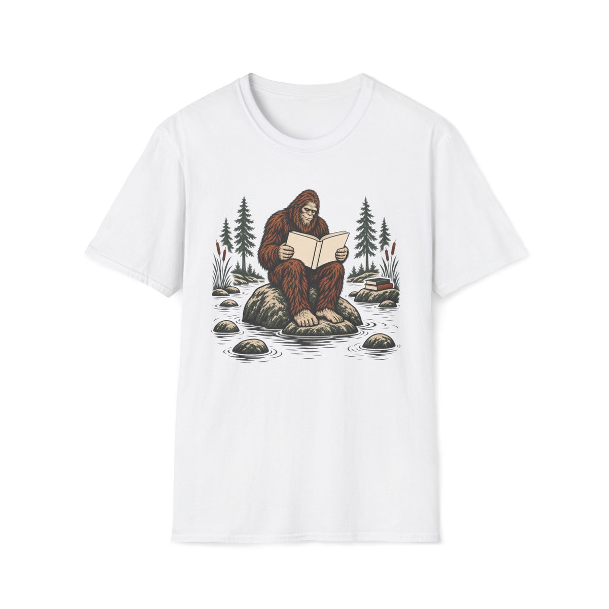 Bigfoot Reading T-Shirt