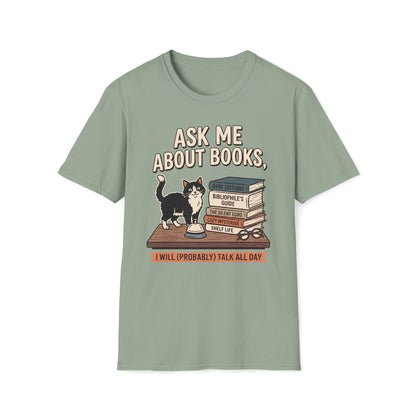 Ask Me About Books T-Shirt