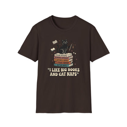 I Like Big Books And Cat Naps T- Shirt