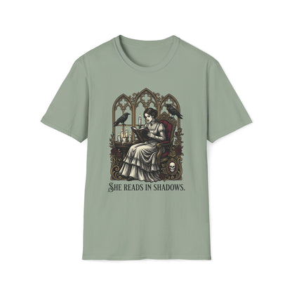 She Reads In Shadows T-Shirt