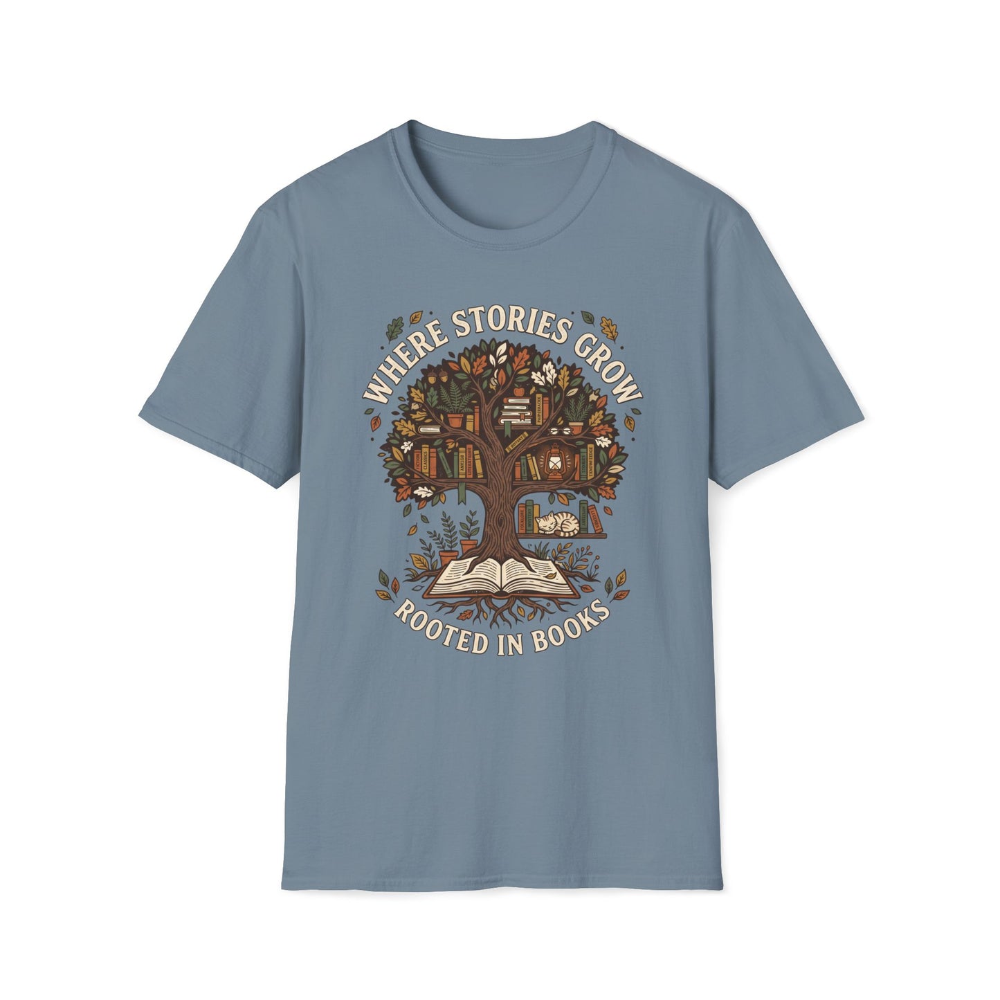 Where Stories Grow Rooted In Books T-Shirt