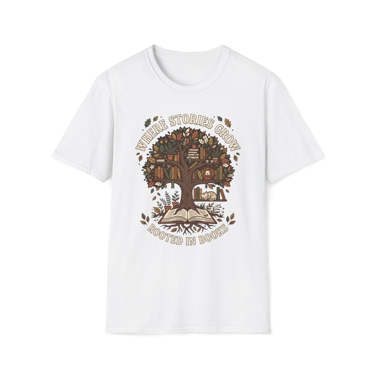 Where Stories Grow Rooted In Books T-Shirt