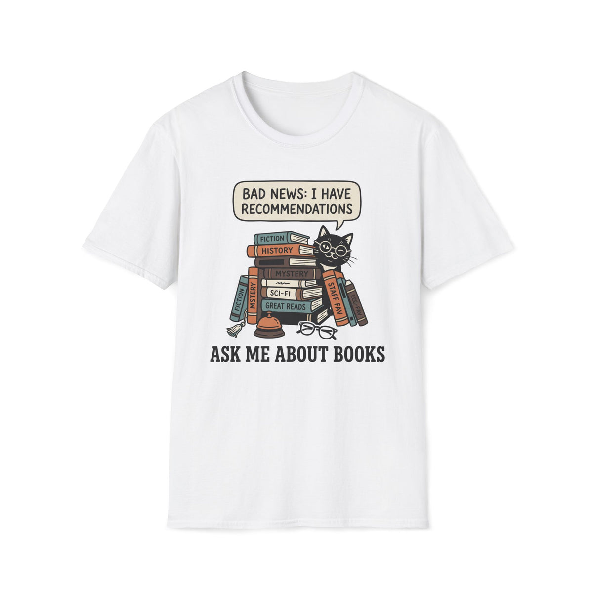Ask Me About Books T-Shirt