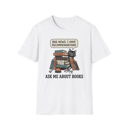 Ask Me About Books T-Shirt