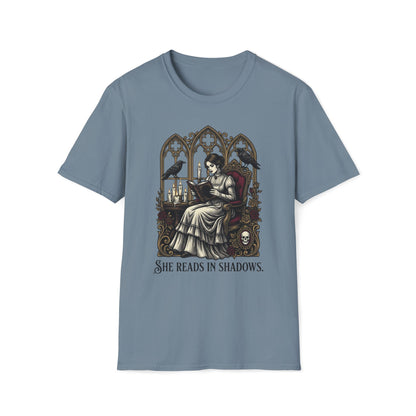 She Reads In Shadows T-Shirt