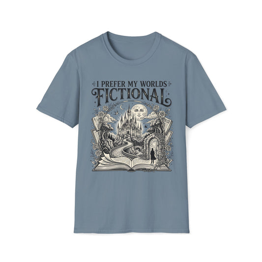 I Prefer My Worlds Fictional T-Shirt