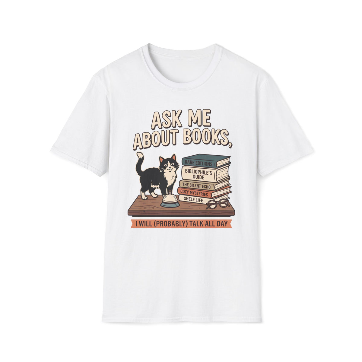 Ask Me About Books T-Shirt