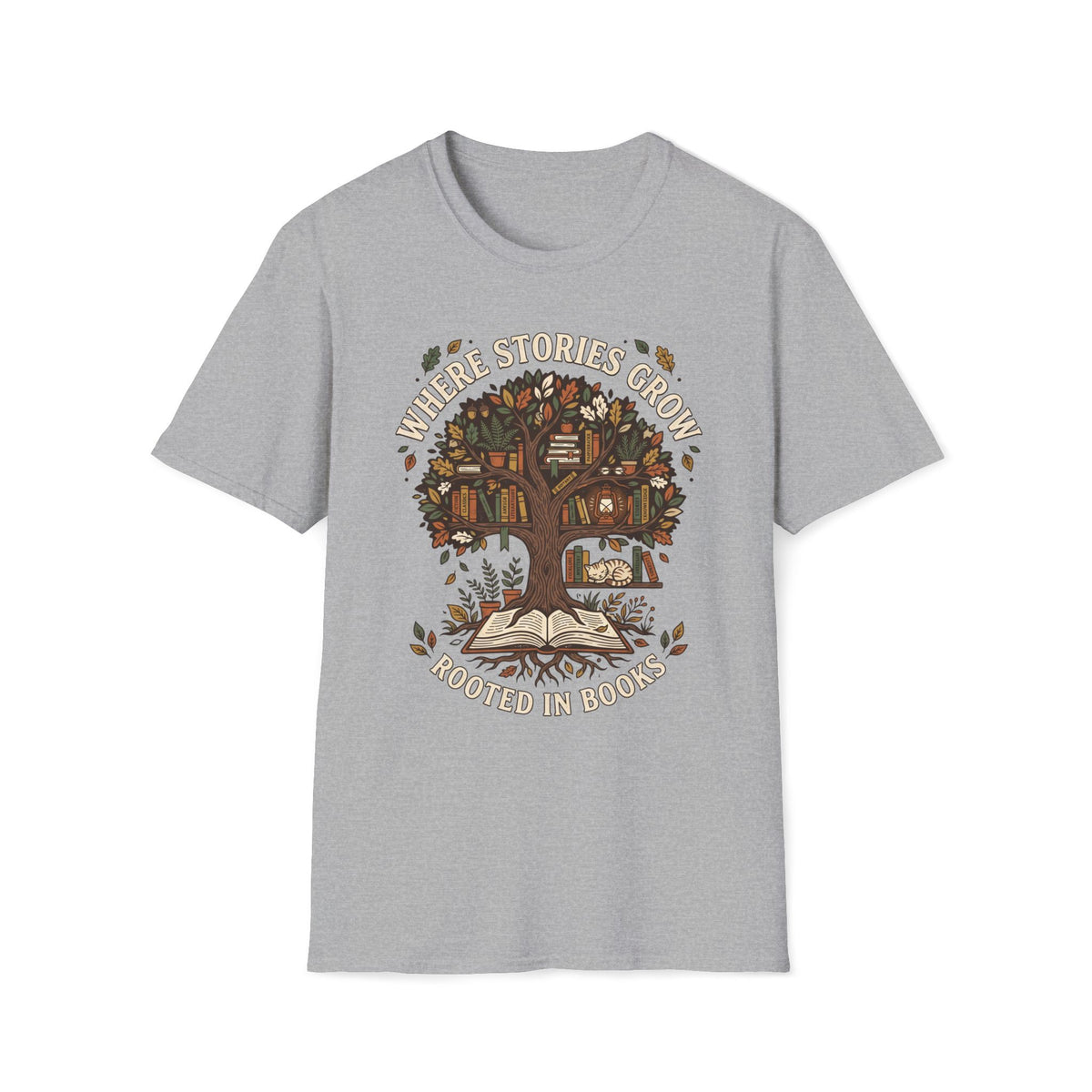 Where Stories Grow Rooted In Books T-Shirt