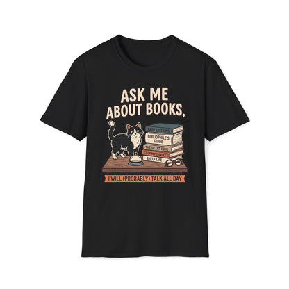 Ask Me About Books T-Shirt