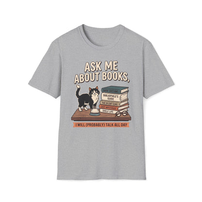 Ask Me About Books T-Shirt