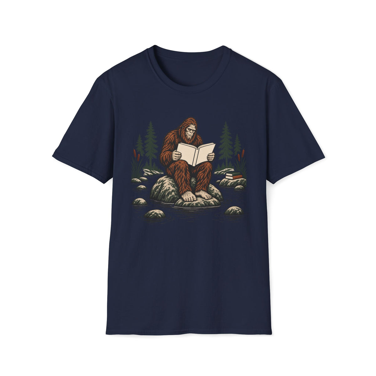 Bigfoot Reading T-Shirt