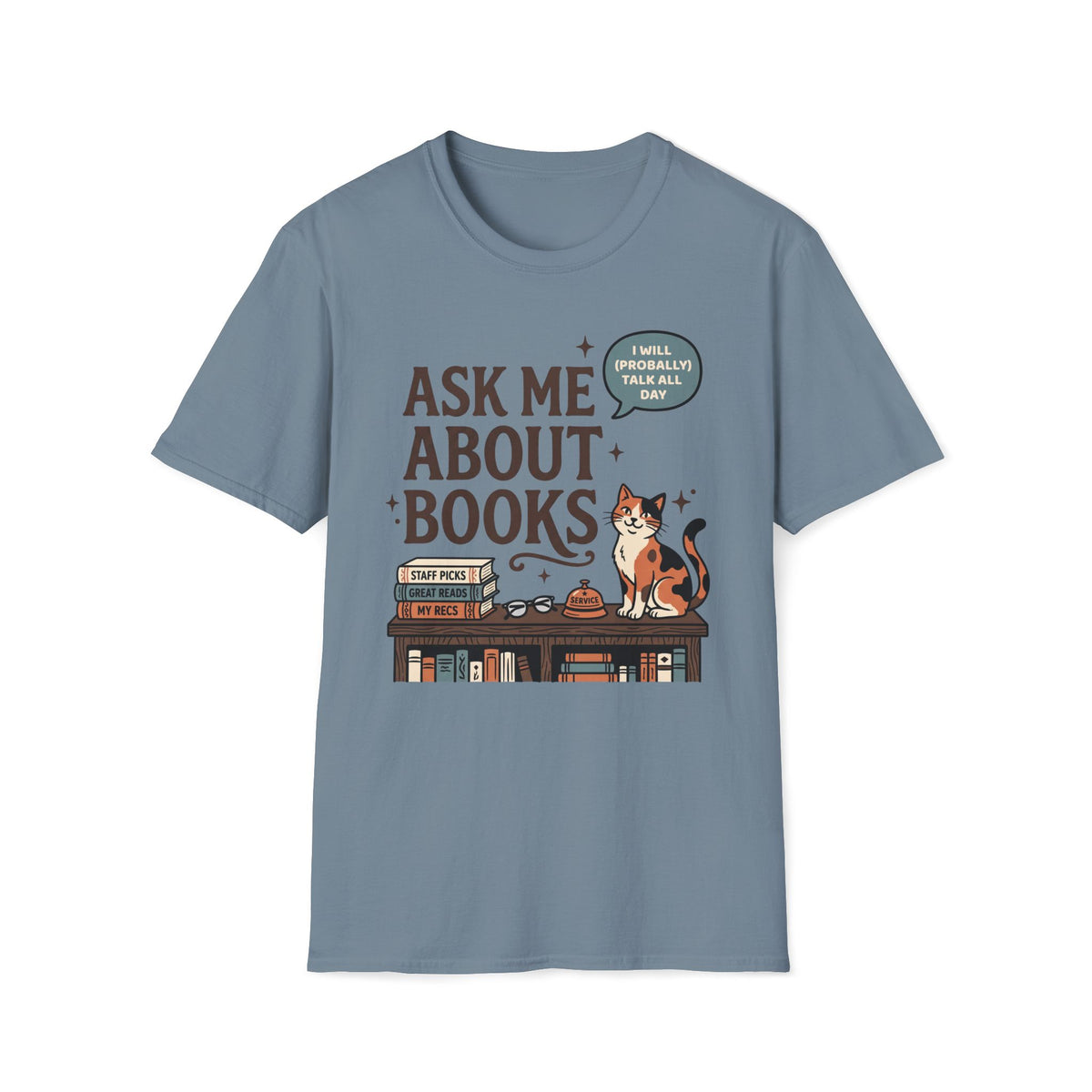 Ask Me About Books T-Shirt
